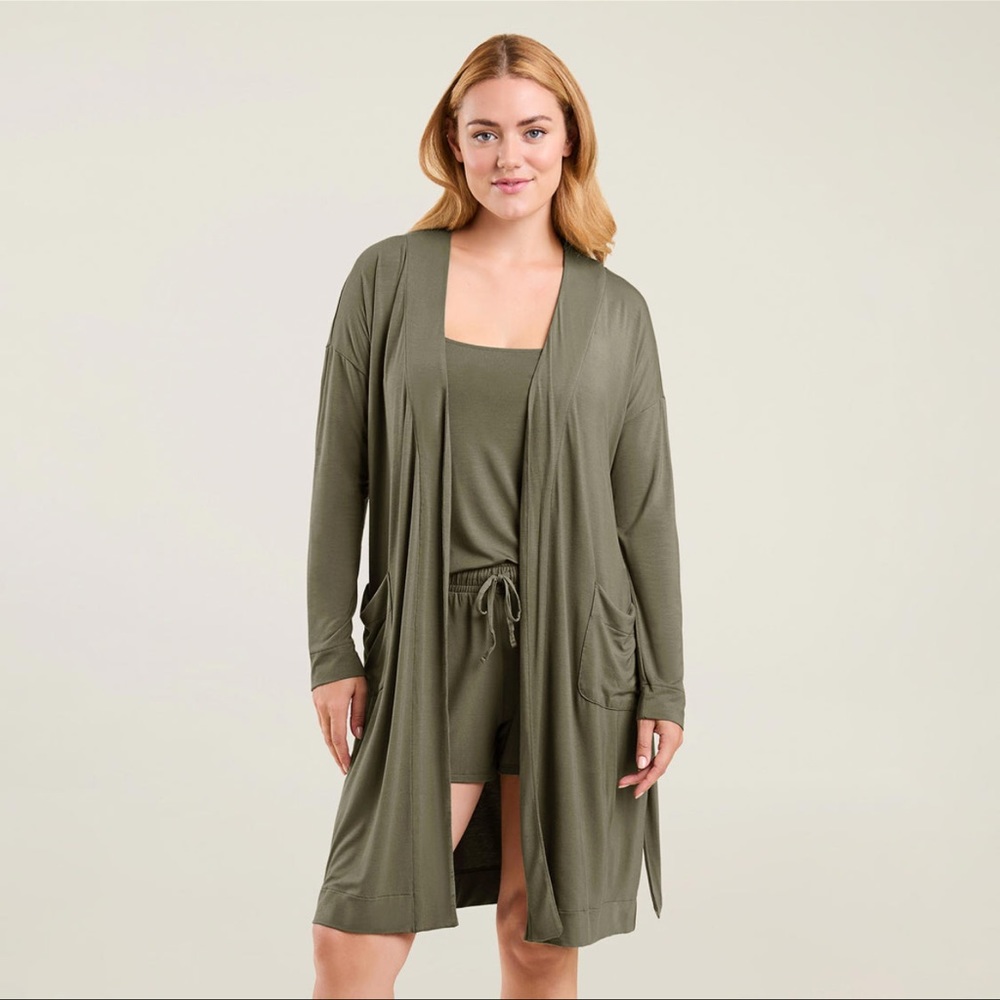 Brand new Nuuds olive lounge robe